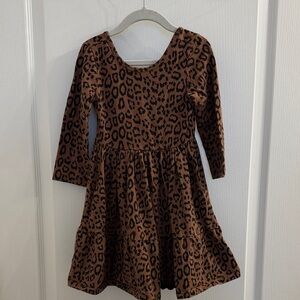 Janie and Jack Brown Leopard Print Dress
